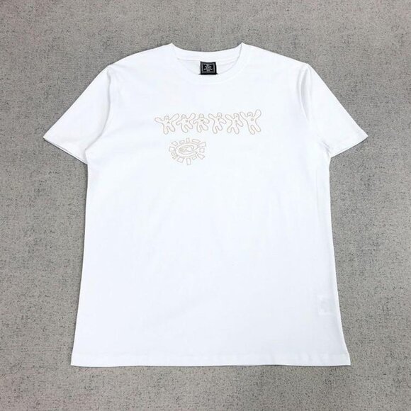 Always White Simple Graphic Short Sleeve T Shirt